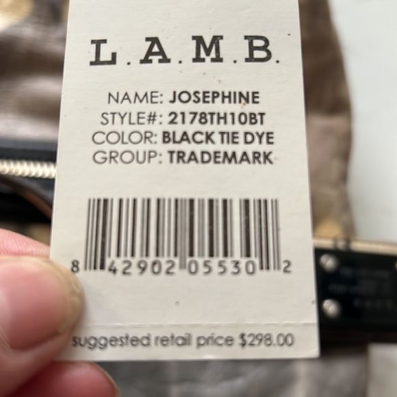 Vintage L.A.M.B. Leather Josephine Tie Dye Handbag w/ Dust Bag - Picture 10 of 15